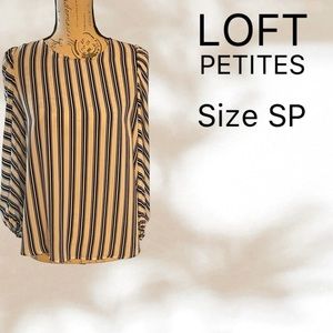 Size Small Petite Black & Beige LOFT shirt